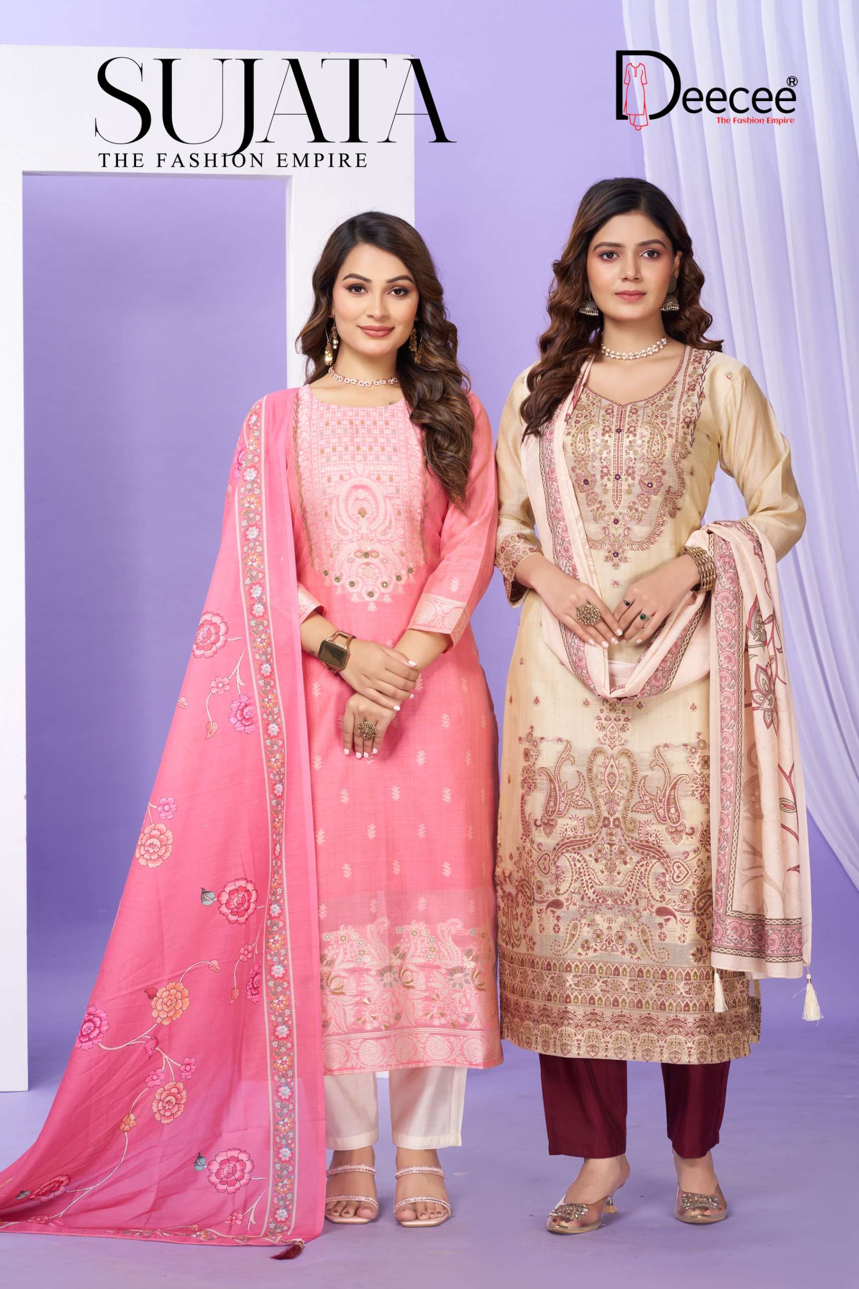 DEECEE SUJATA READYMADE CATALOGUE STRAIGHT KURTI SUIT SIMILA...