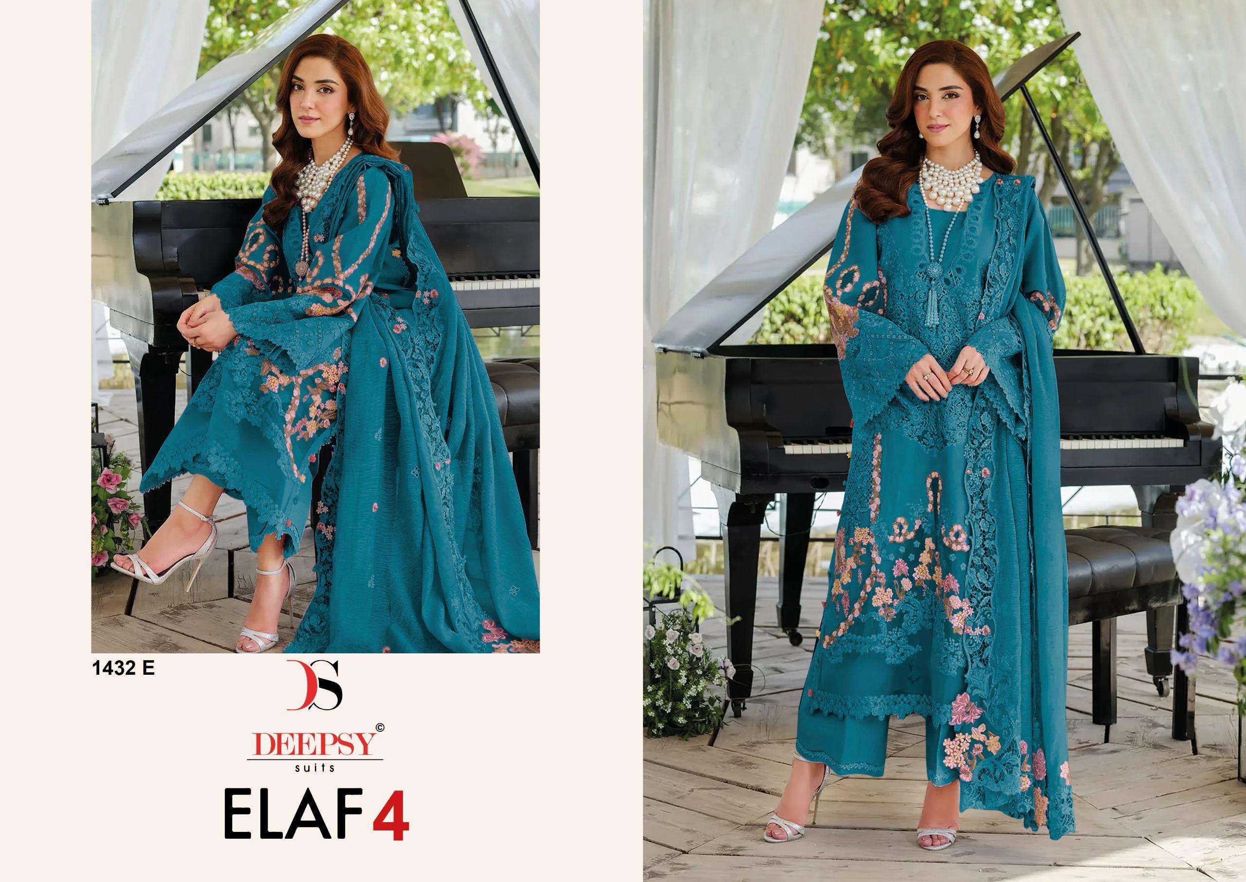DEEPSY SUITS 1432 PURE COTTON SELF CHIKANKARI EMBROIDERY PAK...