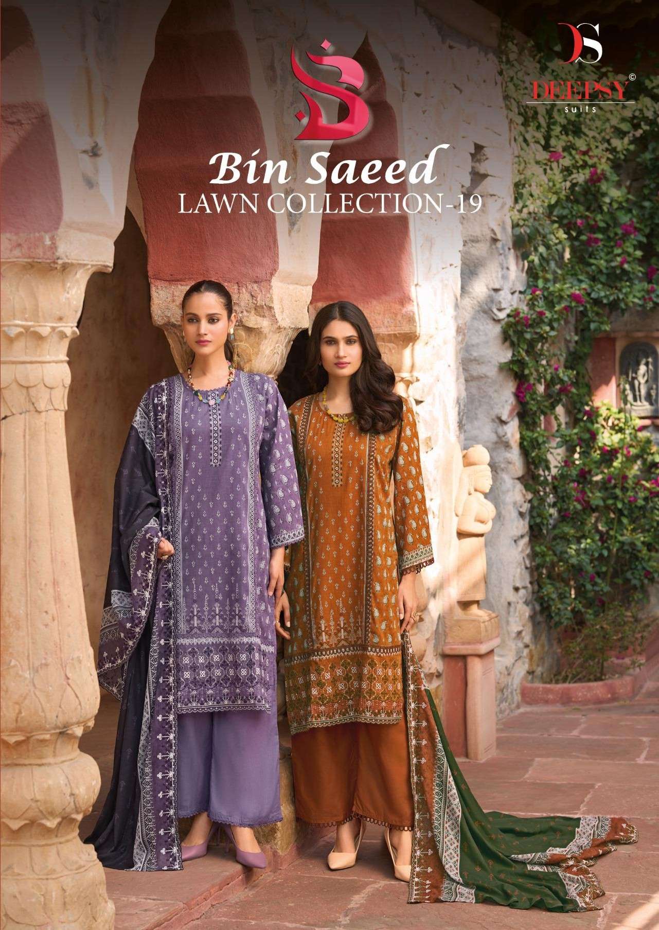 DEEPSY SUITS BIN SAEED VOL 19 BOUTIUQE COTTON WITH HEAVY DES...