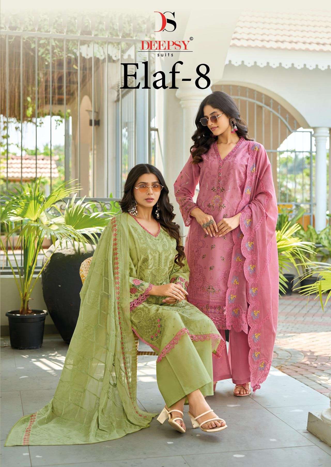 DEEPSY SUITS ELAF LUXURY LAWN 25 VOL 8 COTTON HEAVY SELF DES...