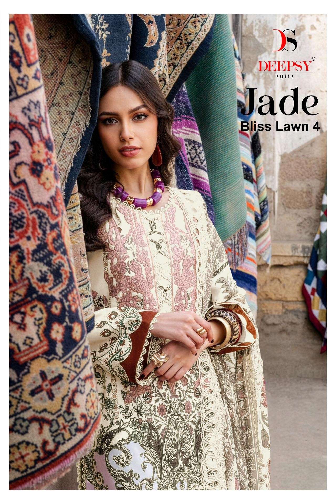 DEEPSY SUITS JADE BLISS LAWN 25 VOL 4 NEW PAKISTANI DESIGN S...