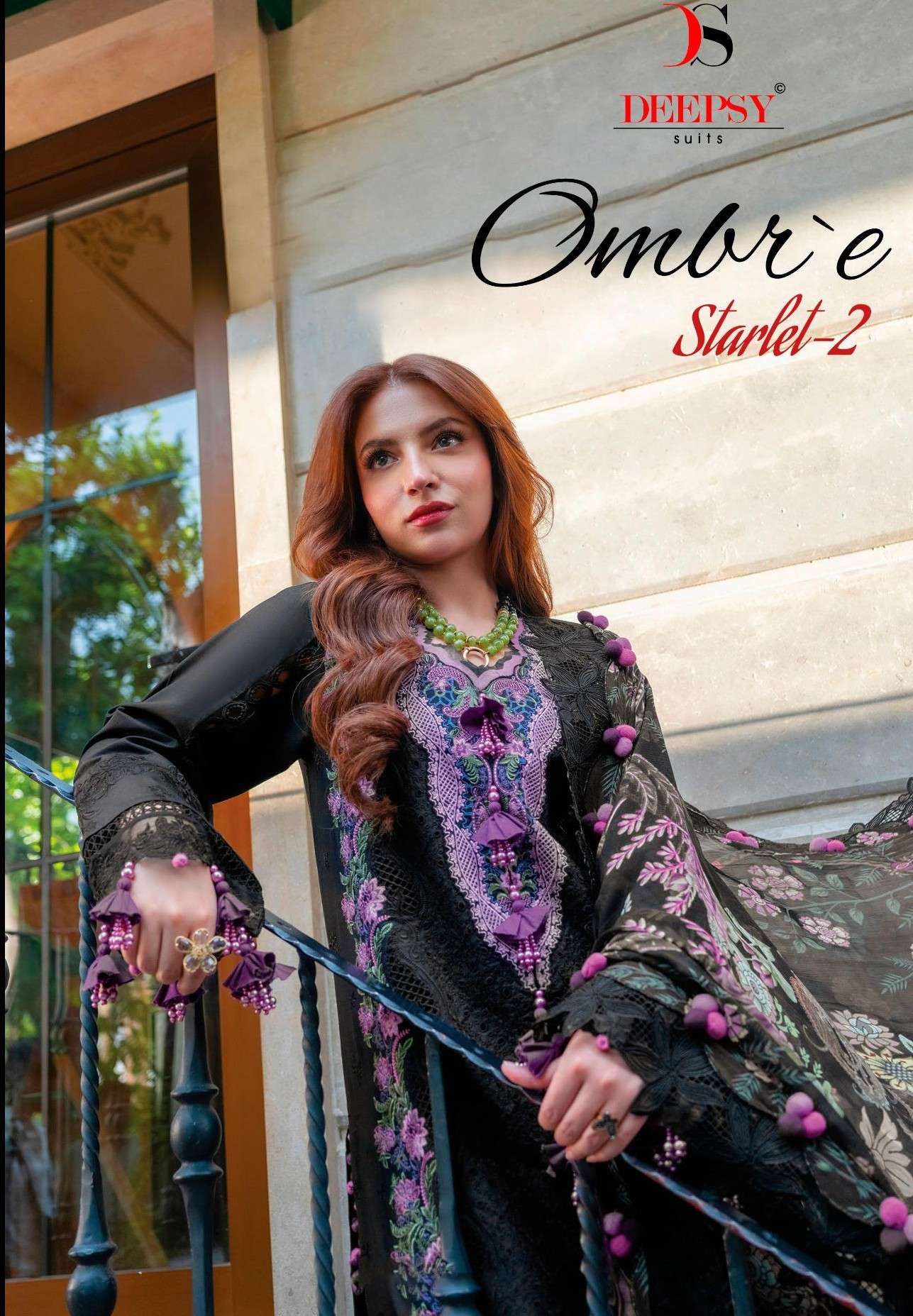 DEEPSY SUITS OMBRE STARLET VOL 2 PURE COTTON SELF EMBROIDERY...