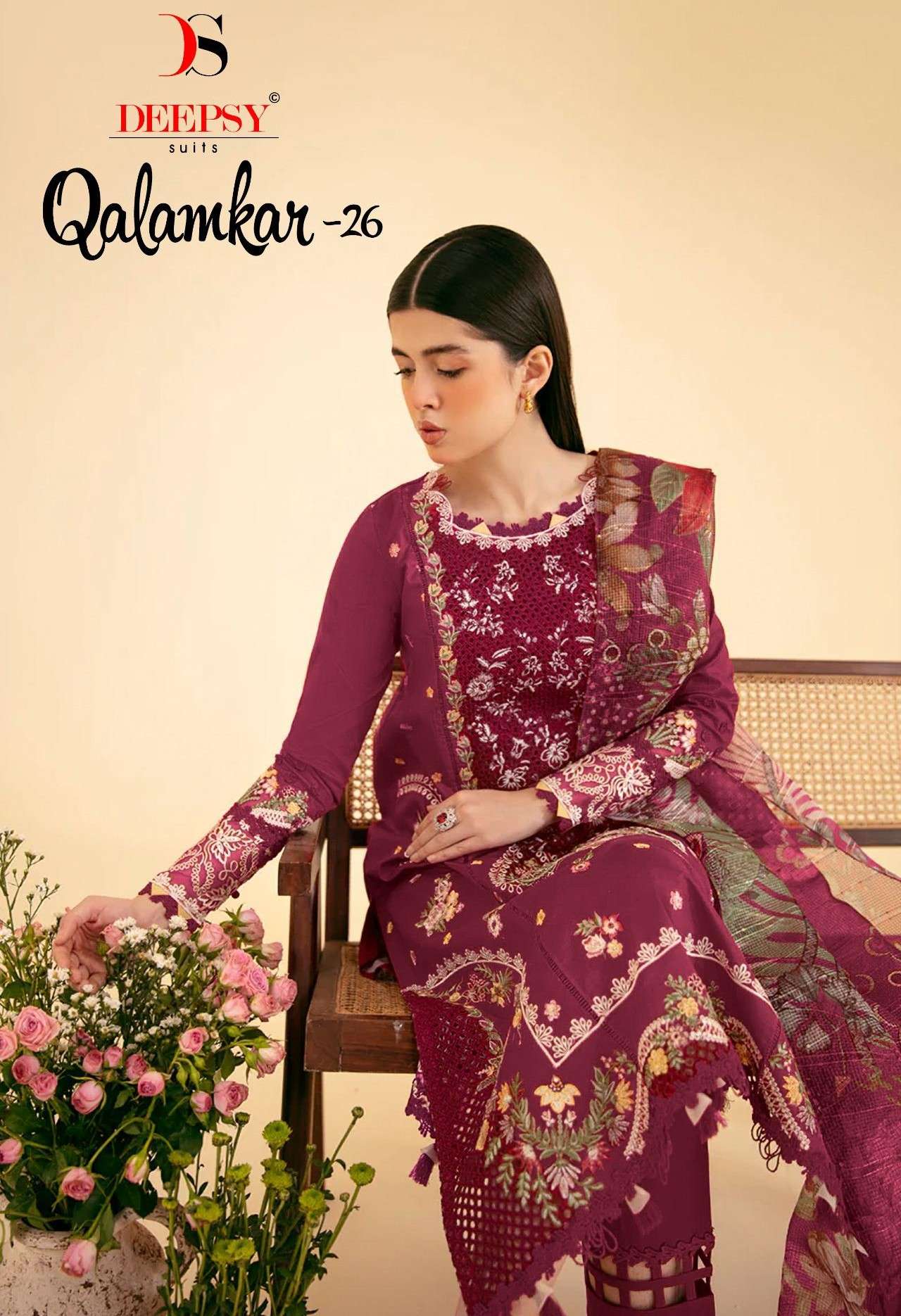 DEEPSY SUITS QALAMKAR VOL 26 COTTON FANCY EMBROIDERY PAKISTA...