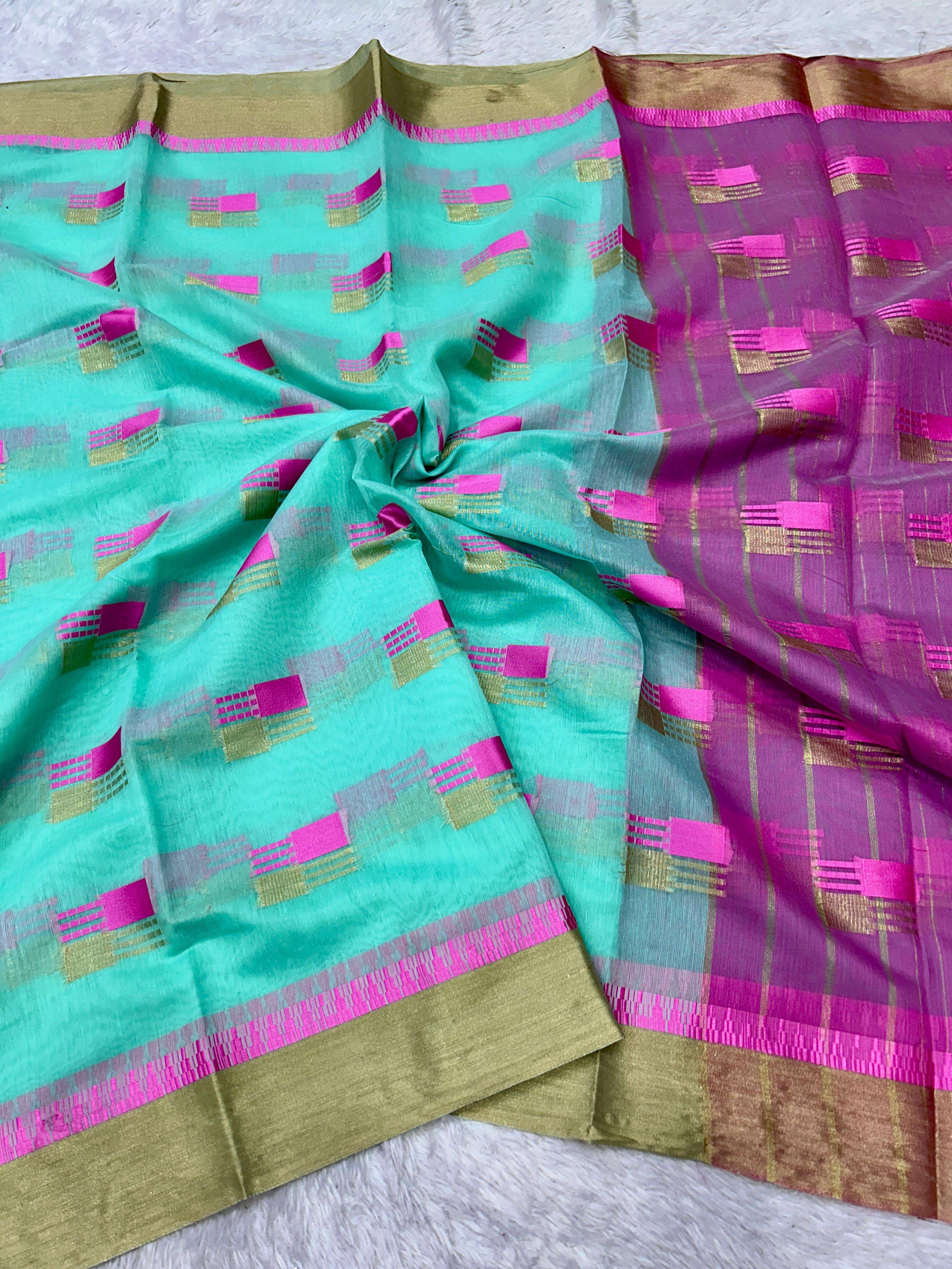 DN  Madhuri Unveil the beauty of this cotton  Silk fabric un...