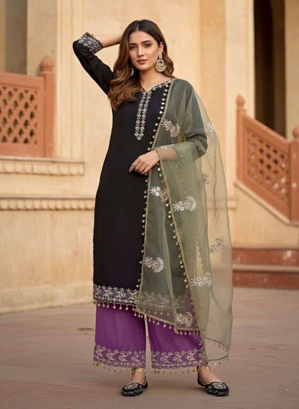 EID SPECIAL SILK AND HEAVY EMBROIDERY WORK READYMADE SUIT DB...