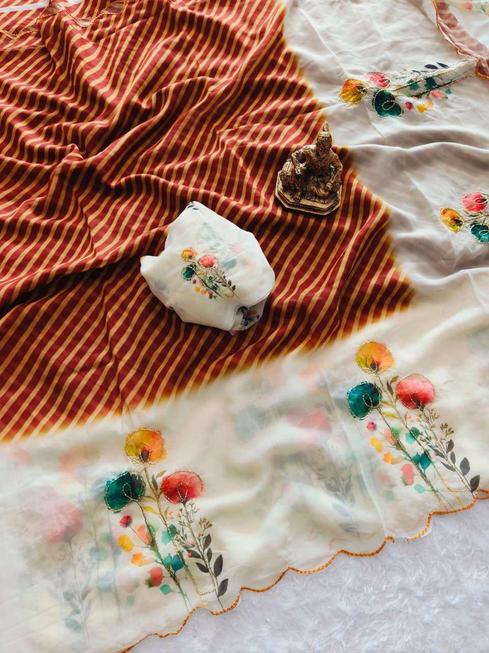   ENJOY YOUR FESTIVAL WITH THIS LEHERIYA HAND WORK SOFT AND ...