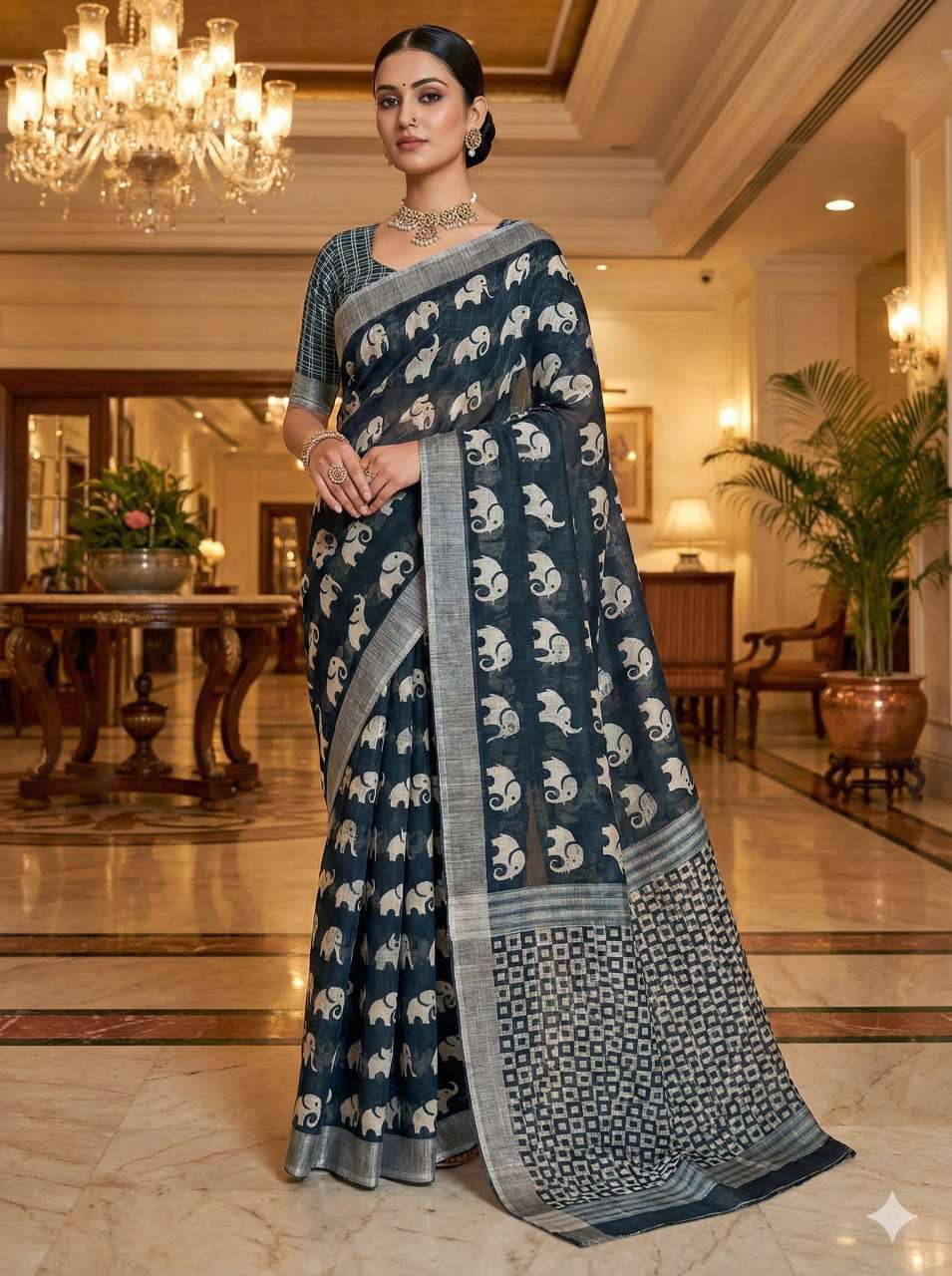 FANCY AND SOFT LILAN COTTAN FABRIC EXCLUSIVE SAREE COLLECTIO...