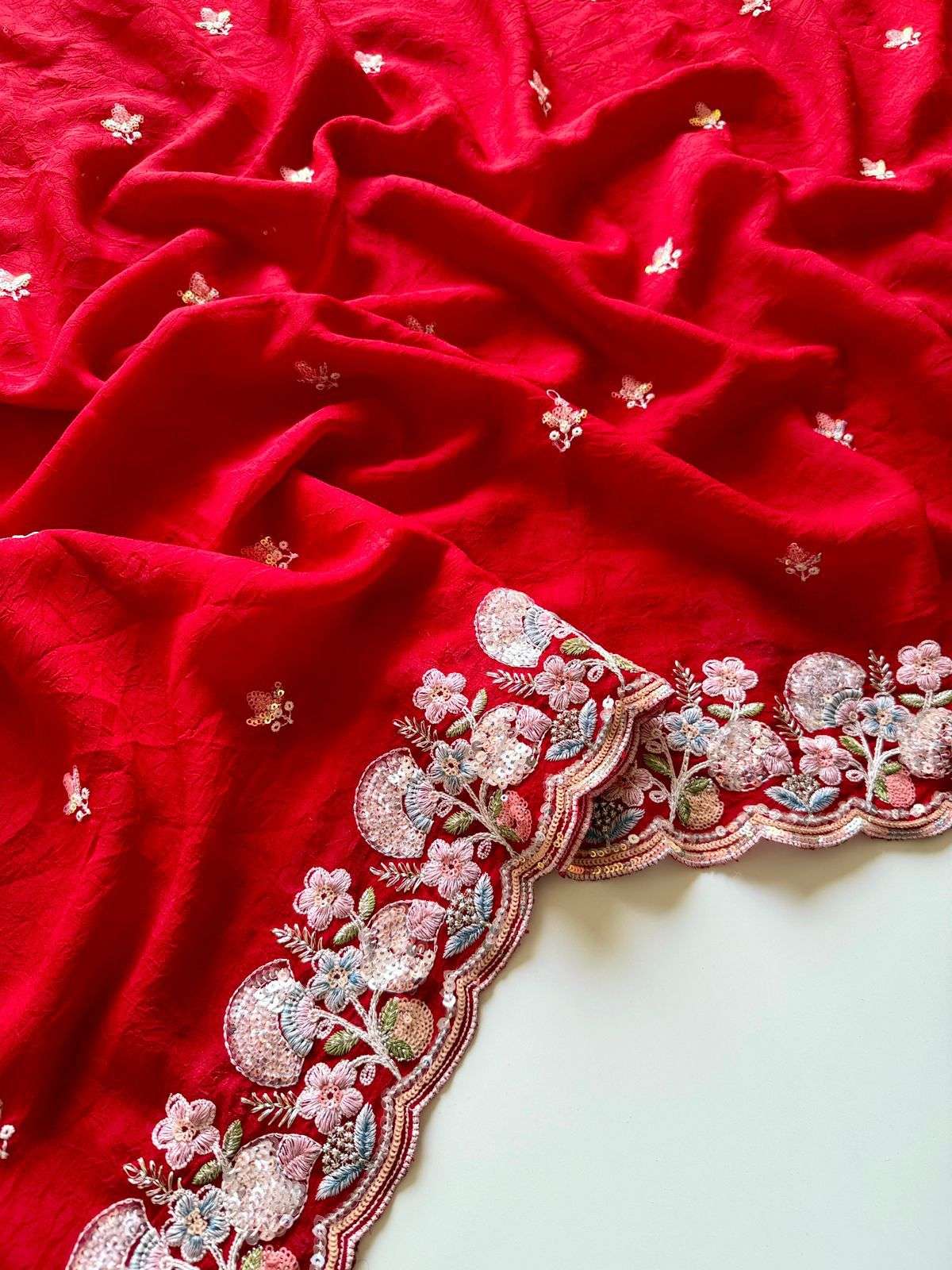fancy four Soft and Crush Silk fabric Fabric sophisticated a...