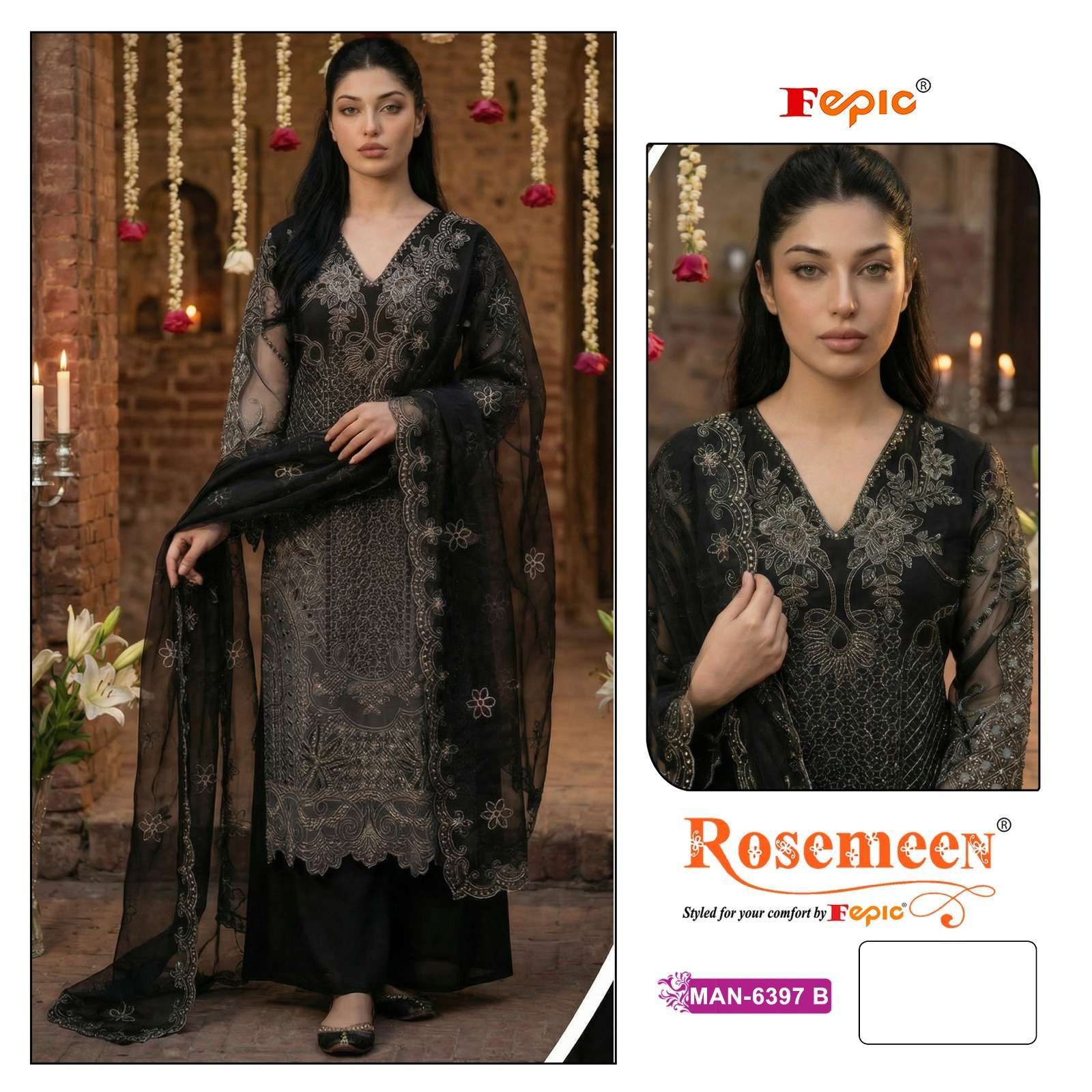 FEPIC ROSEMEEN MAN 6393 PAKISTANI DRESS TREND INDIA DESIGNER...