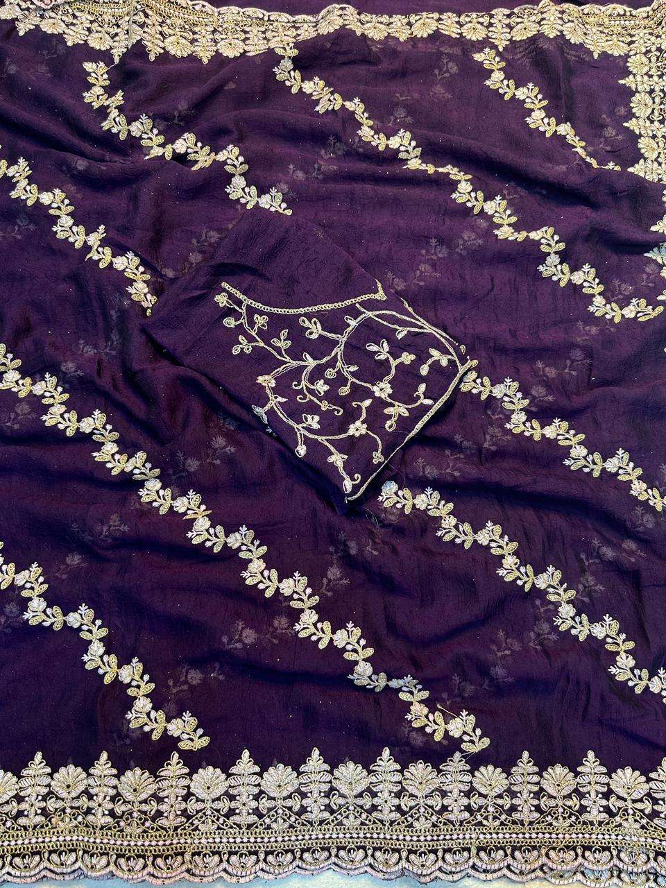 FIRST MOVE CRUSH SILK FANCY AND SOFT FABRIC WITH EMBRODERIY ...