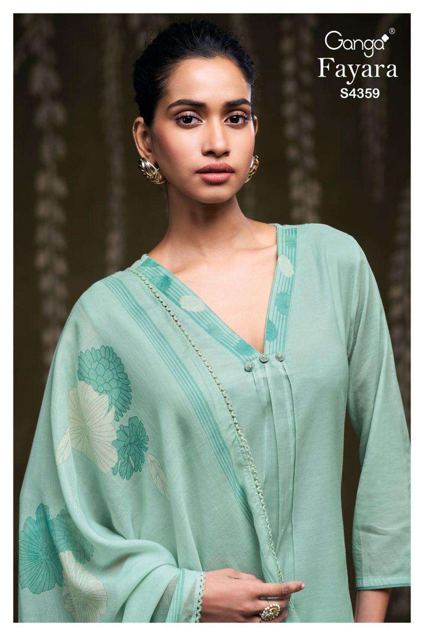 GANGA FAYARA 4359 MUL PRINTED WITH HAND EMBROIDERY SALWAR KA...