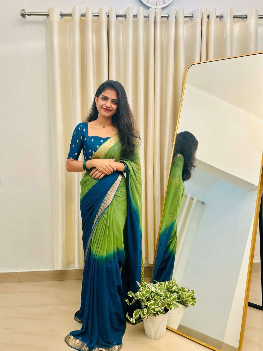 green in bulbul fancy viscose georgette soft and pure fabric...