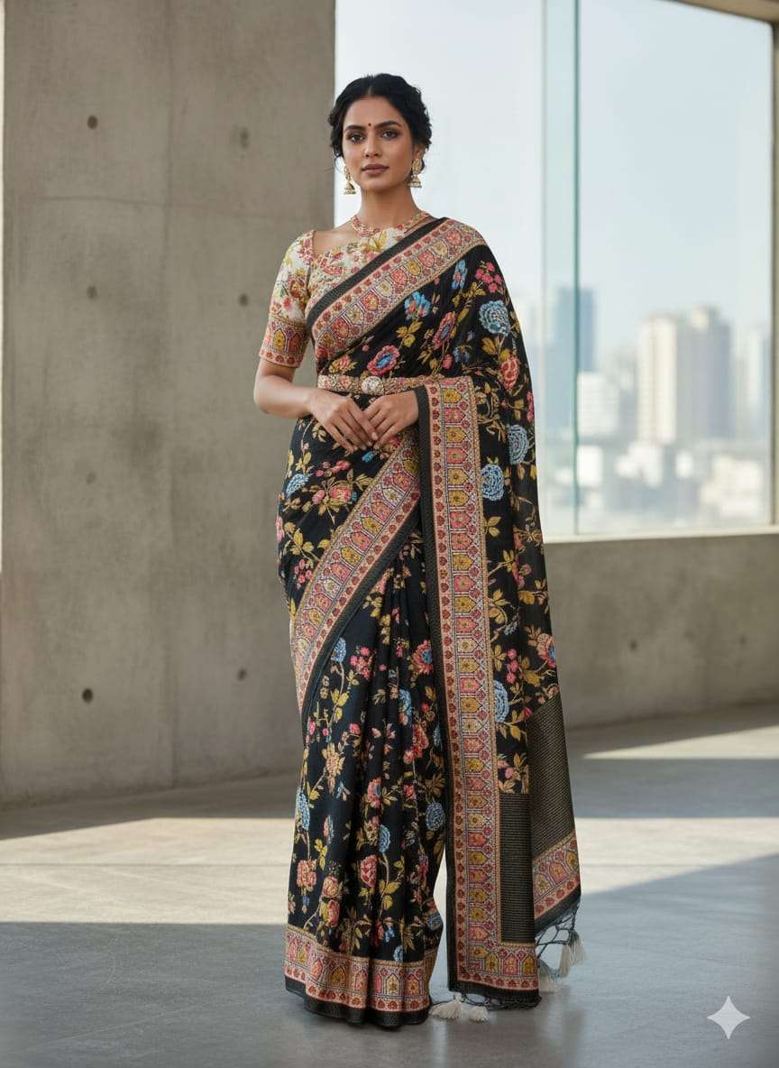   Heavy And fancy marshmelon georgette super fabric saree re...