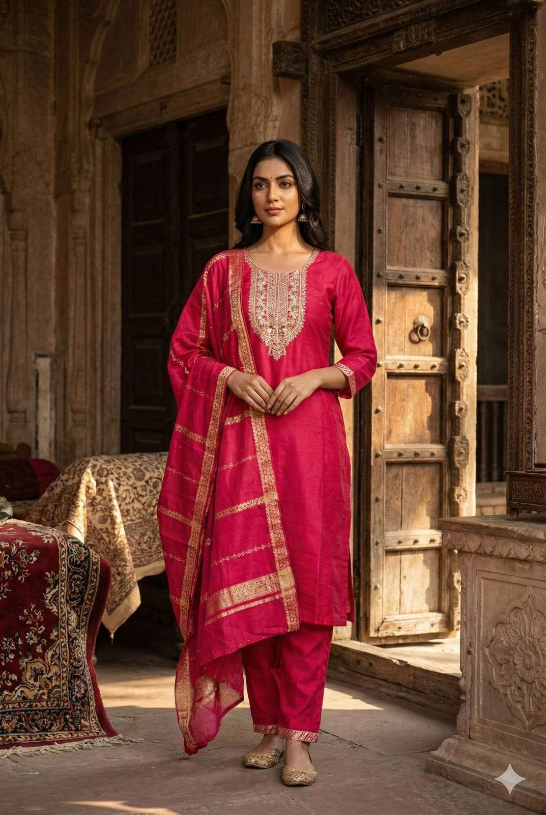 HERITAGE VOL 1 STRAIGHT KURTI WITH PANT DUPATTA PARTY WEAR R...