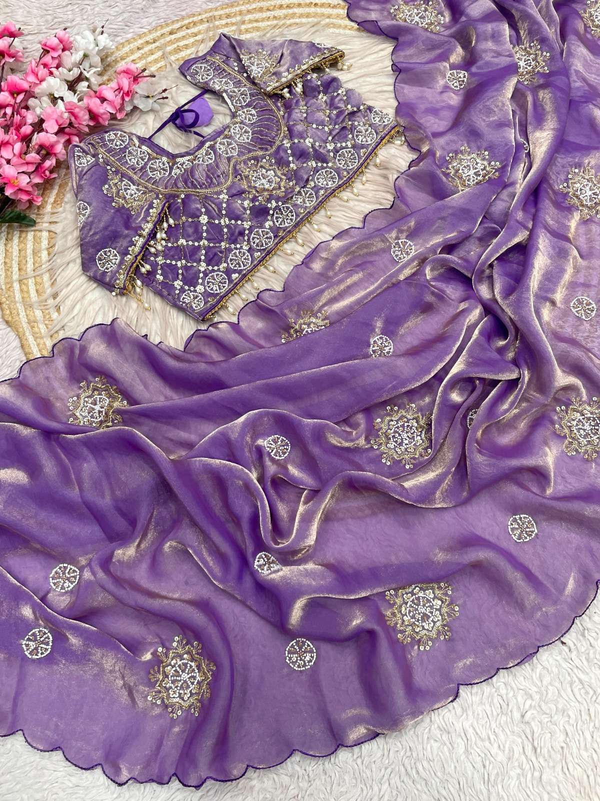  INAYA PURE SOFT FANCY SATTIN SILK FABRIC ON BEAUTIFUL HAND ...
