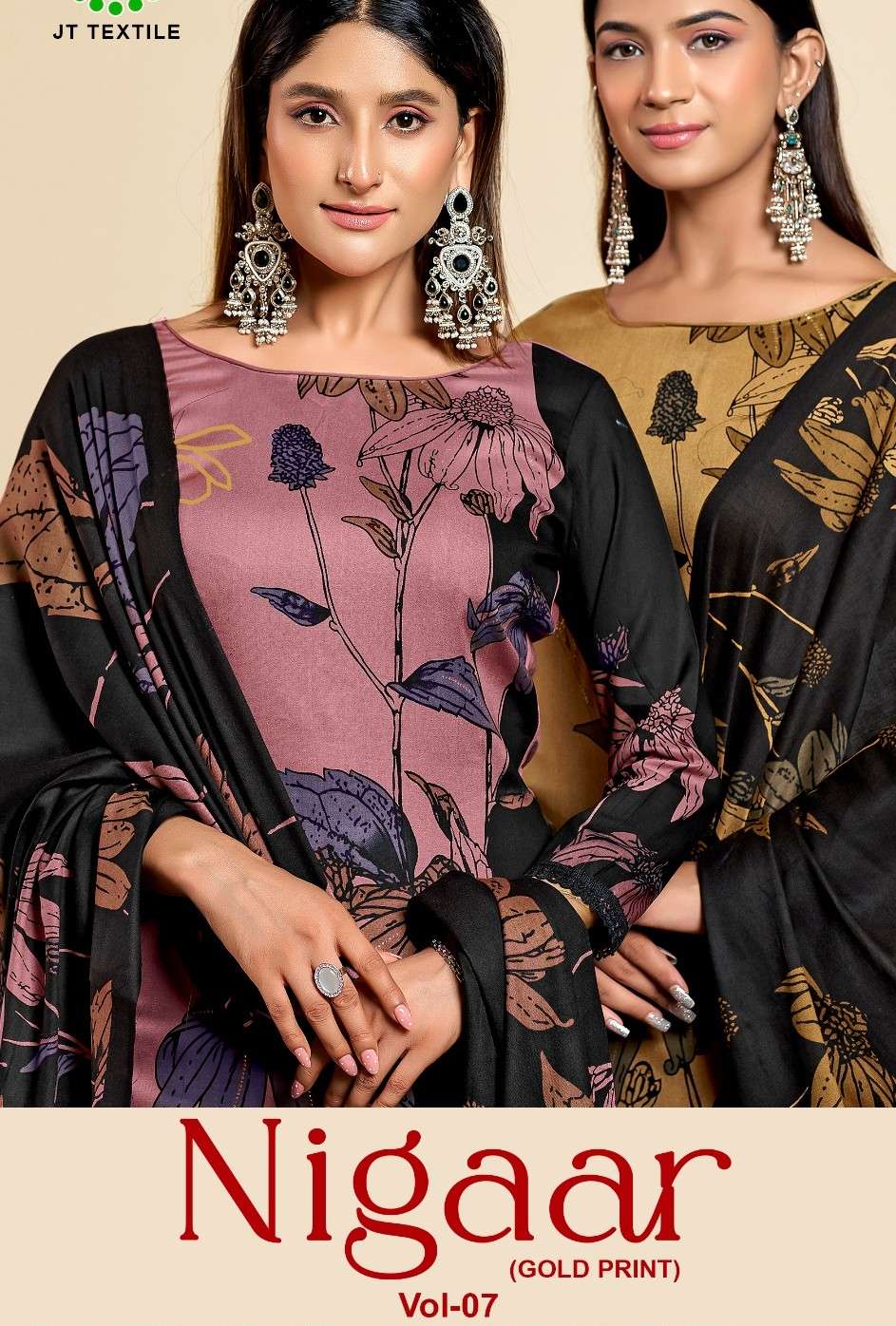 JAMATMAL NIGAAR VOL 7 RAYON FABRIC GOLD PRINT SALWAR KAMEEZ ...