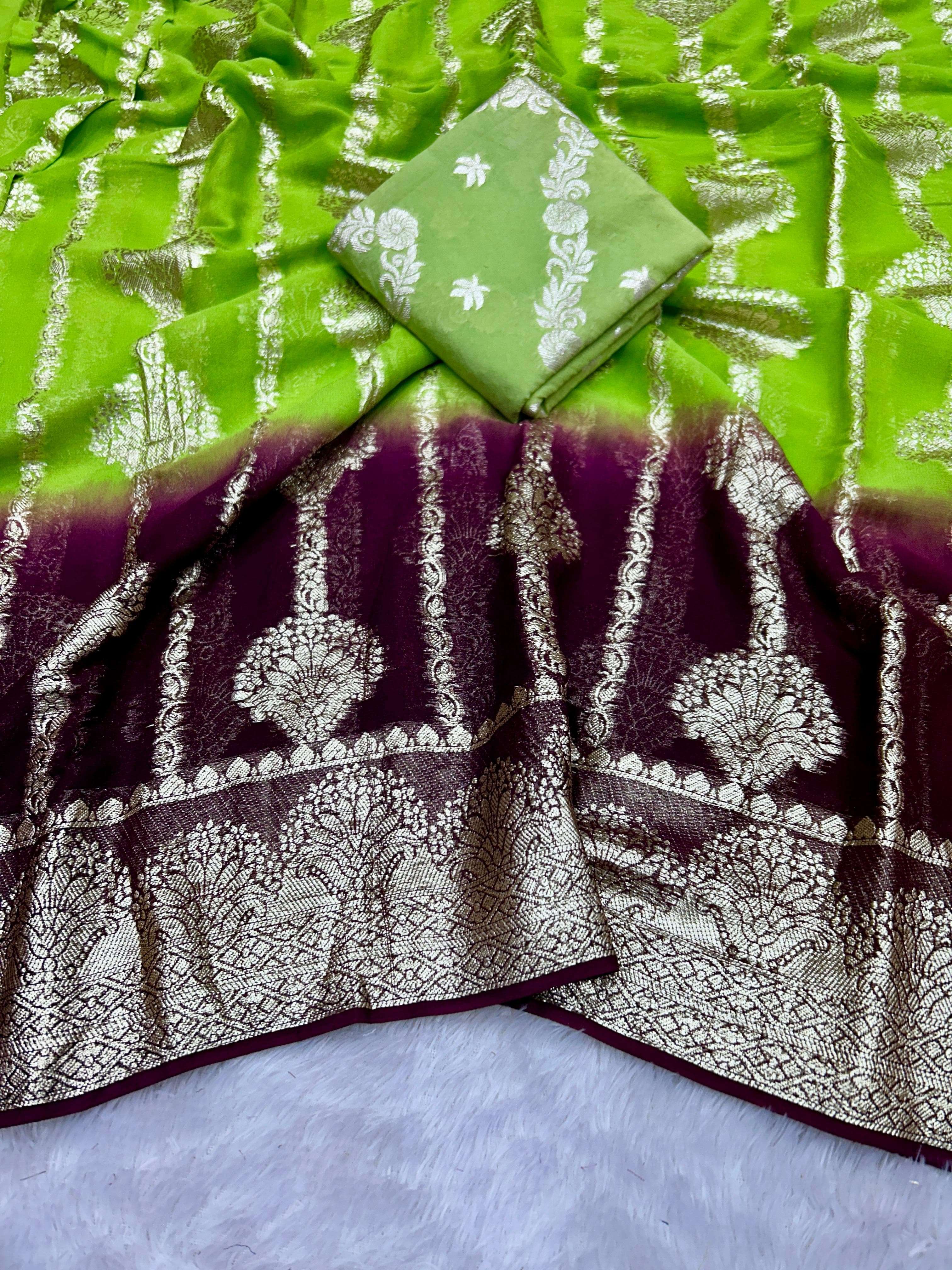 JHUMKA 2D PURE VICSOCE GEORGETTE FANCY FABRIC 2D DYING REGUL...