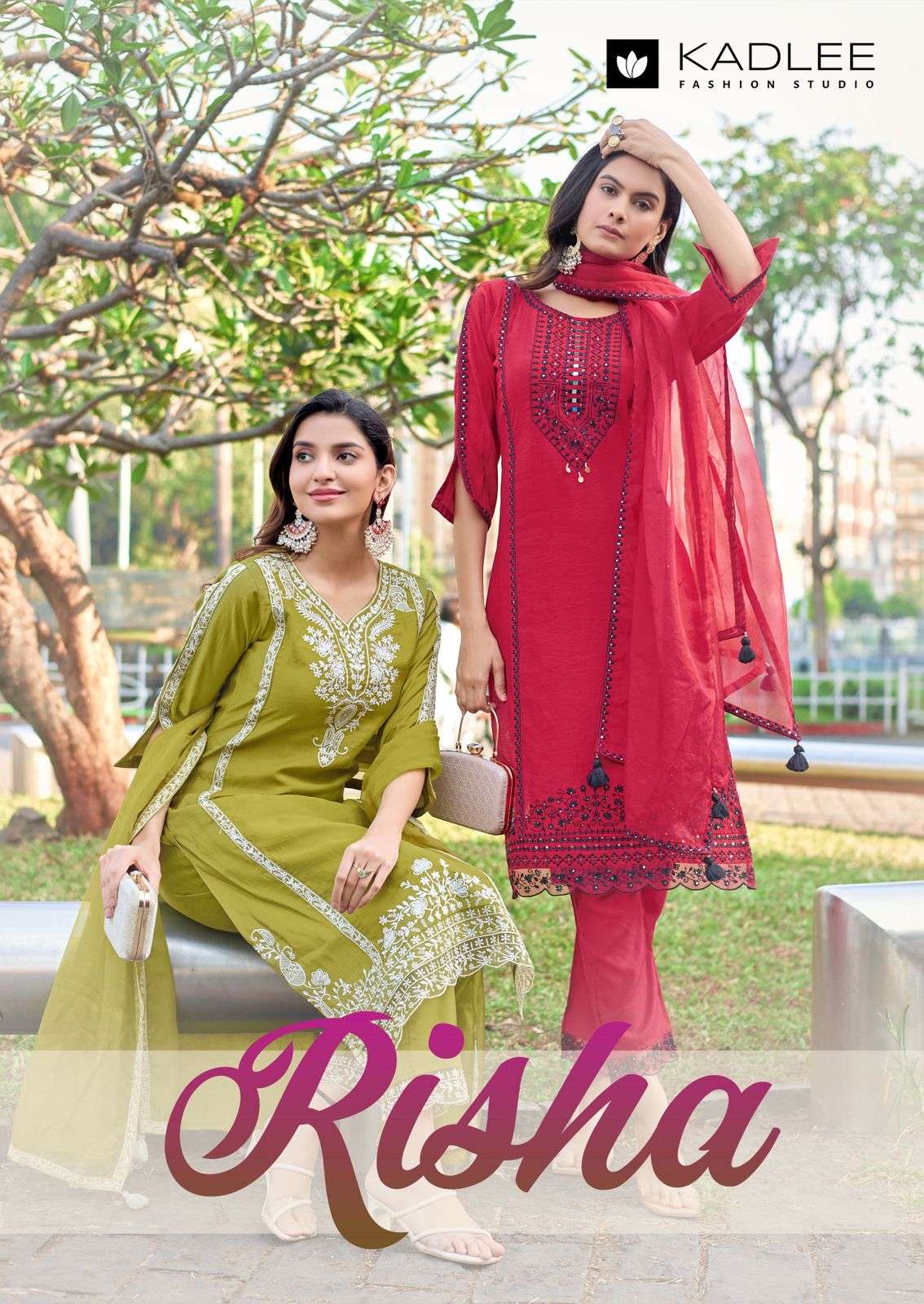KADLEE RISHA VISCOSE THREAD WORK FANCY SUIT TARDITIONAL COLL...