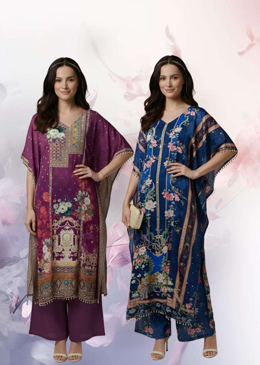 KAFTAN CORD SET VALUE ADDITION VOL 4 KURTI PALAZZO TREND SUI...