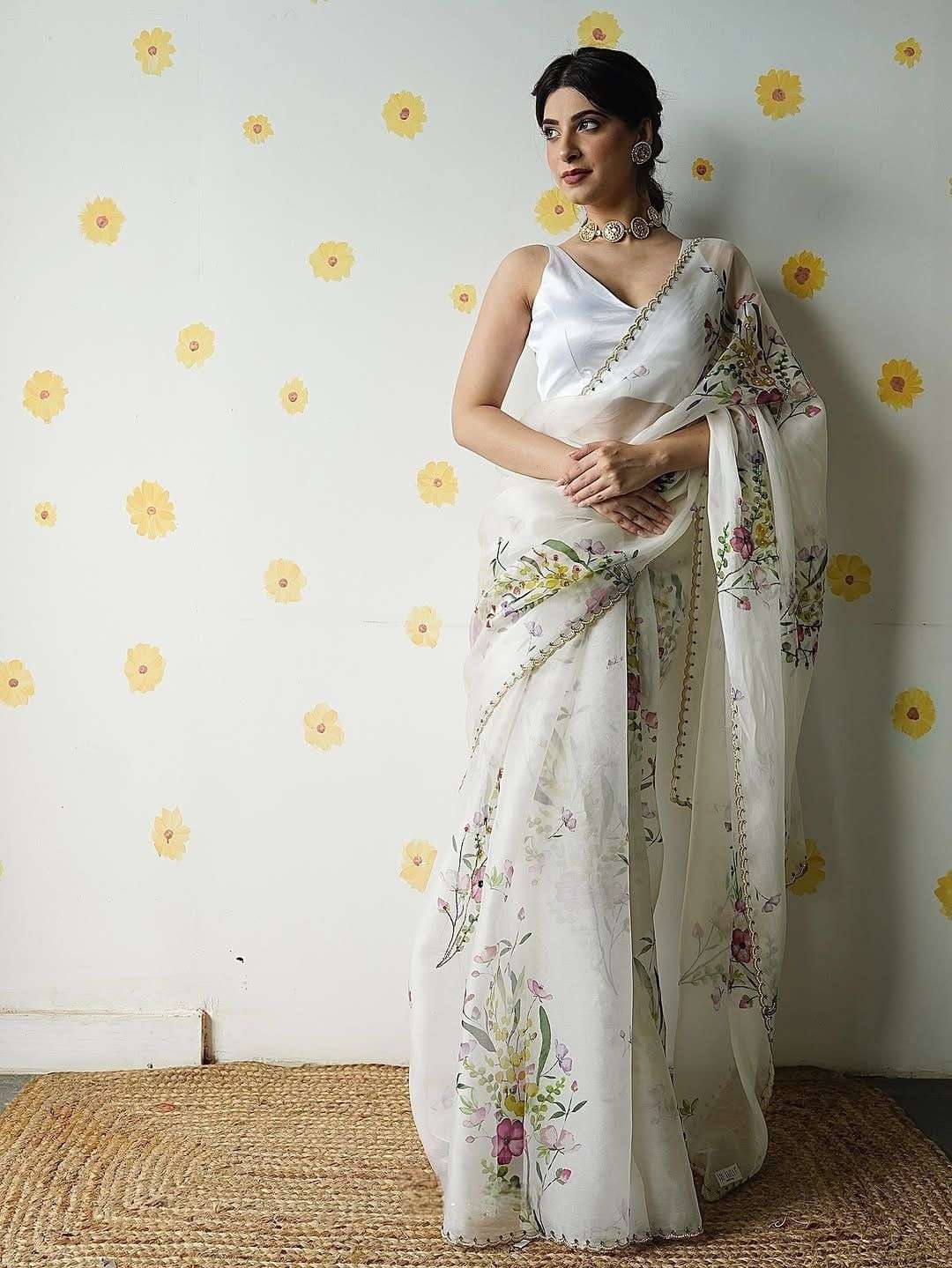 Kaira Havy Soft Tabby Silk Fabric With Beautiful Floral Prin...