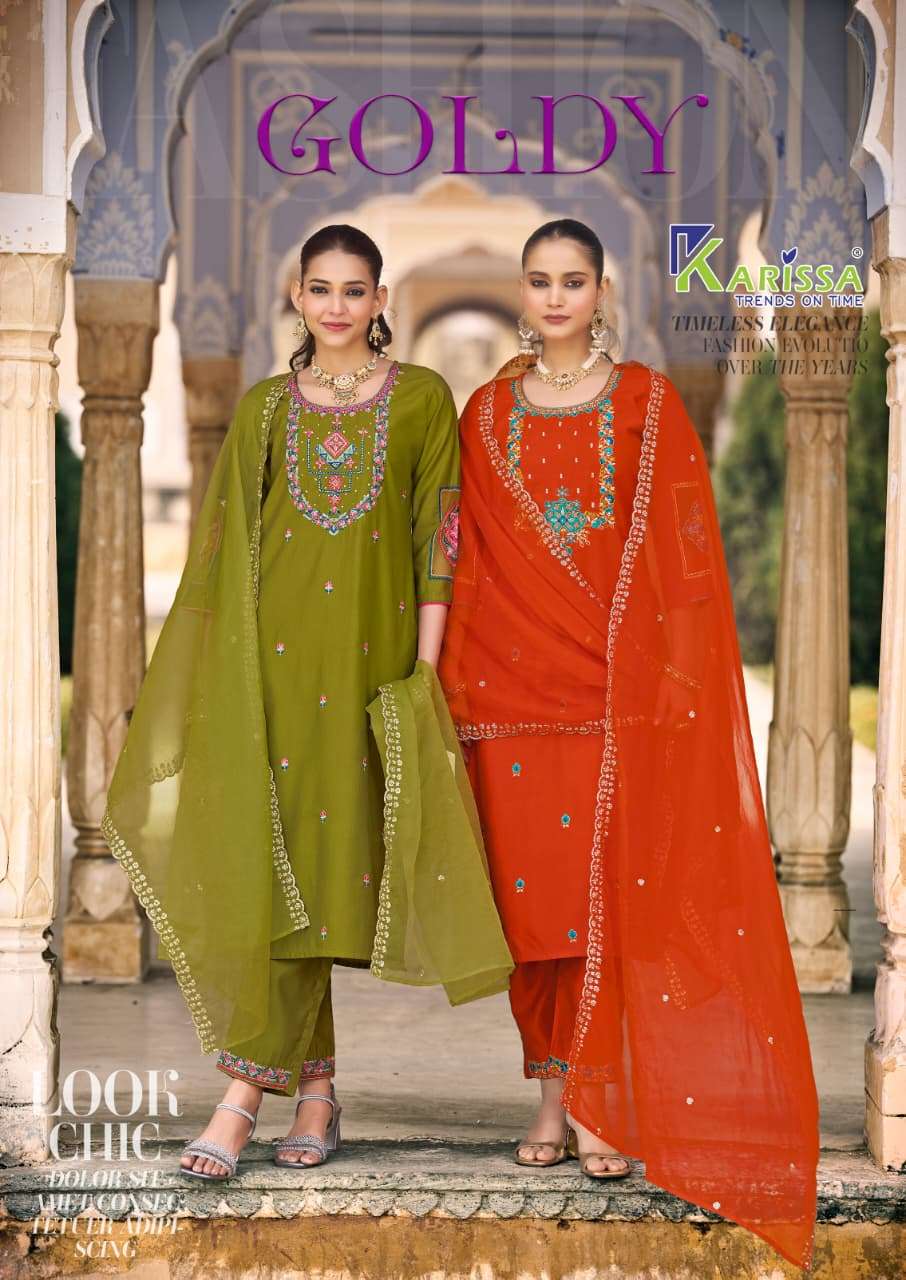 KARISSA GOLDY FESTIVAL SPECIAL DESIGNER TOP PANT WITH DUPATT...