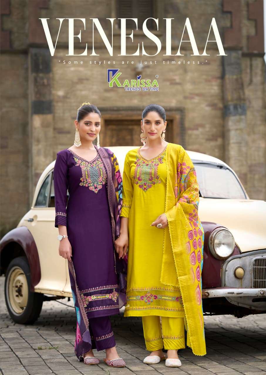 KARISSA VENESIAA WEAVING JARI JACQUARD PRINT SALWAR SUIT FOR...