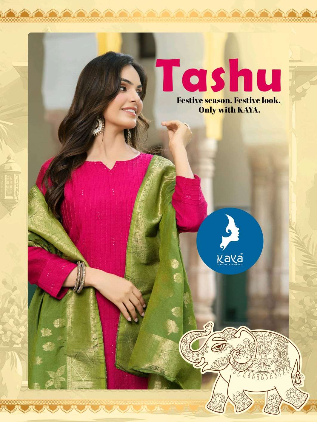 KAYA KURTIS TASHU NEW OUTFIT PLAIN SUIT DESIGNER DUPATTA SET...