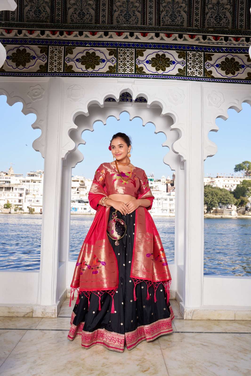 Keerthna Jacquard Silk Fabric Paithani an art form that tran...
