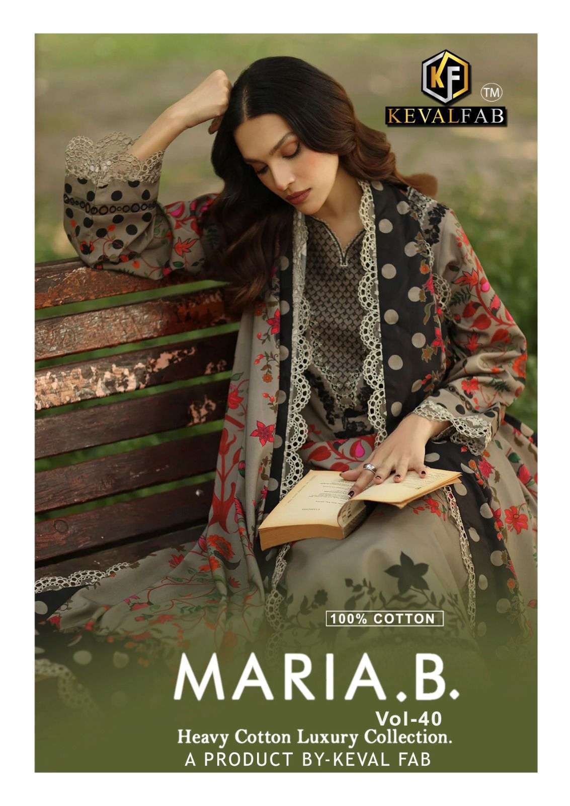 KEVAL FAB MARIA B VOL 40 READY TO WEAR PAKISTANI OUTFIT COTT...