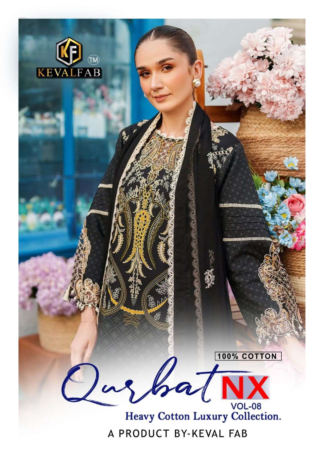 KEVAL FAB QURBAT NX VOL 8 INDIA TOP PAKISTANI BRAND OUTFIT C...