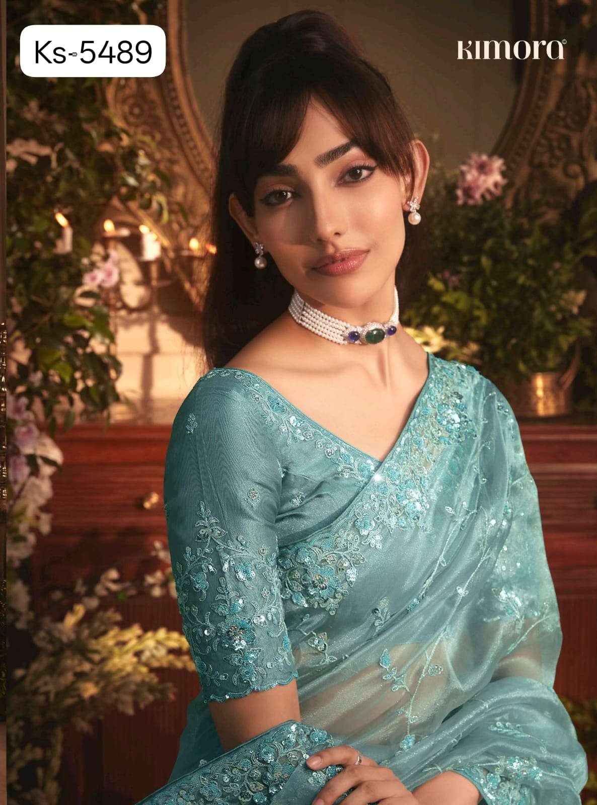 KIMORA CELEBRATION TOP BRAND HEAVY EMBROIDERY SAREE LUXURY S...