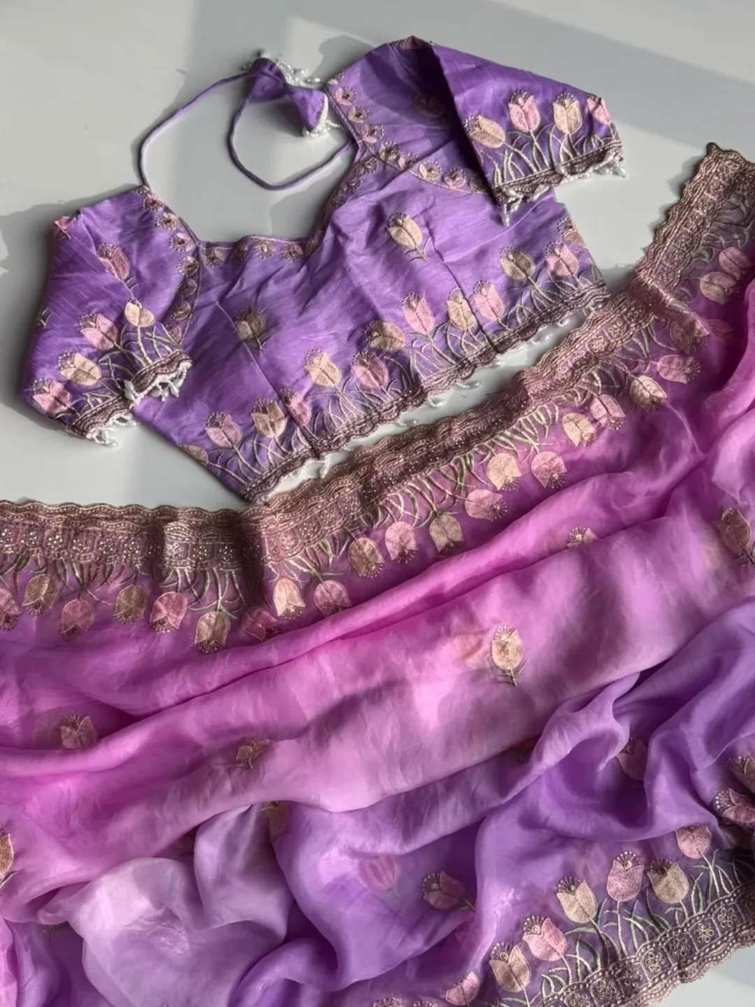 Lotus pure and soft fancy satin Silk fabric With Beautiful M...