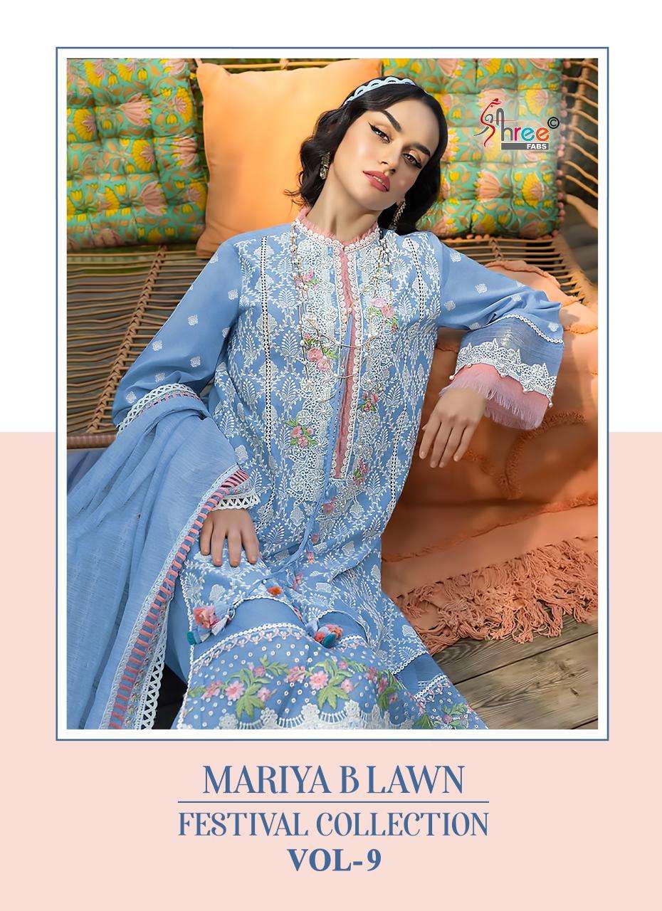 MARIYA B LAWN FESTIVAL COLLECTION VOL 9 PURE COTTON WITH HEA...