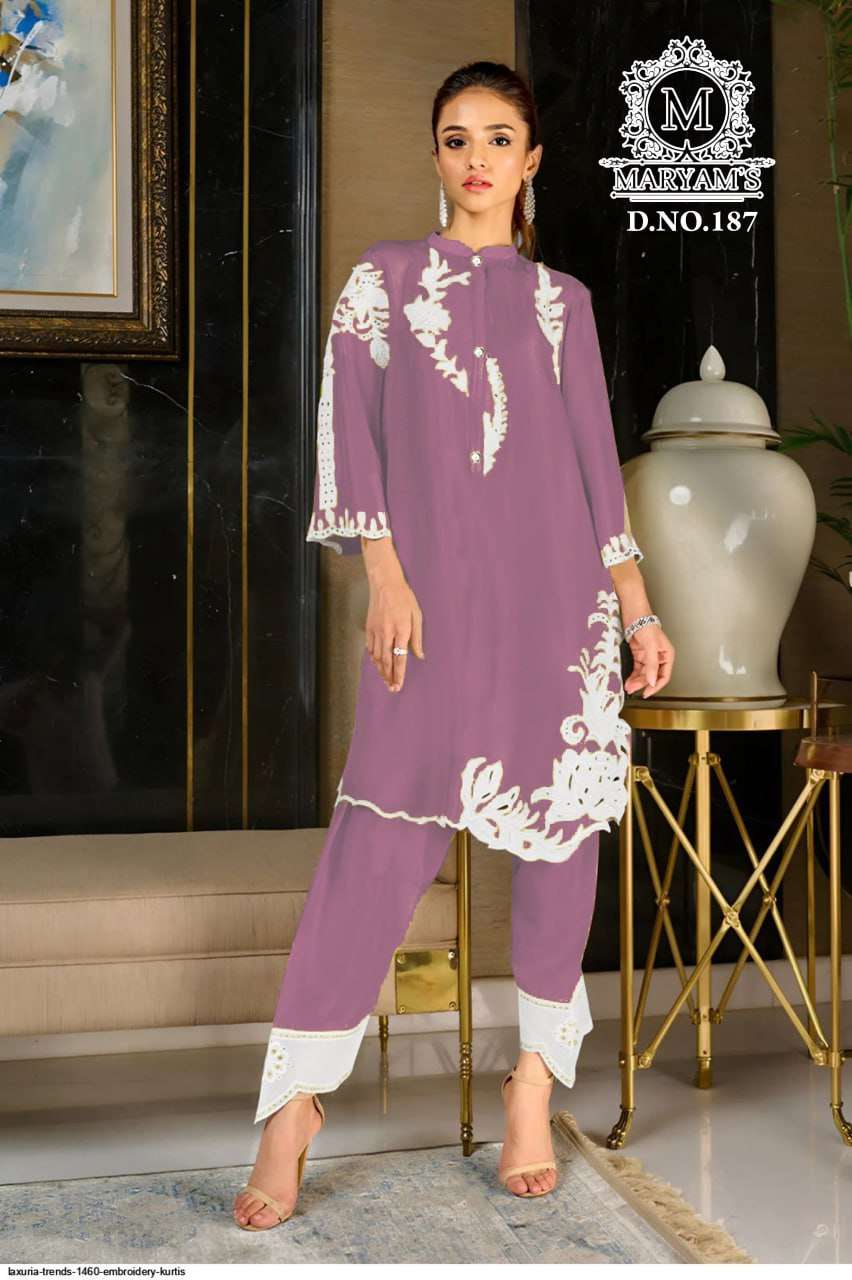 MARYAMS 187 HEAVY EMBROIDERY SEQUENCE WORK TOP & PANTS WOMEN...