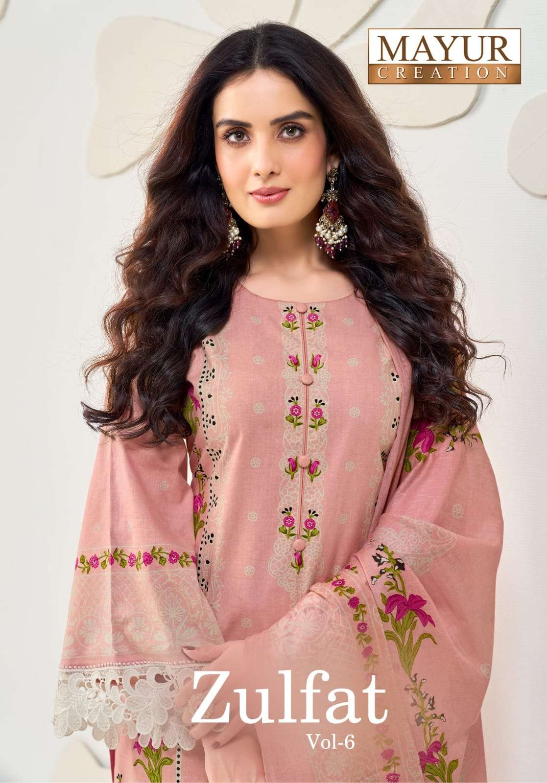 MAYUR CREATION ZULFAT VOL 6 COTTON PRINTED PAKISTANI DRESS C...