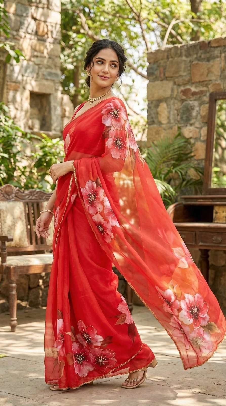  Meena Heavy and Soft Tabby Silk Fabric With Beautiful and f...