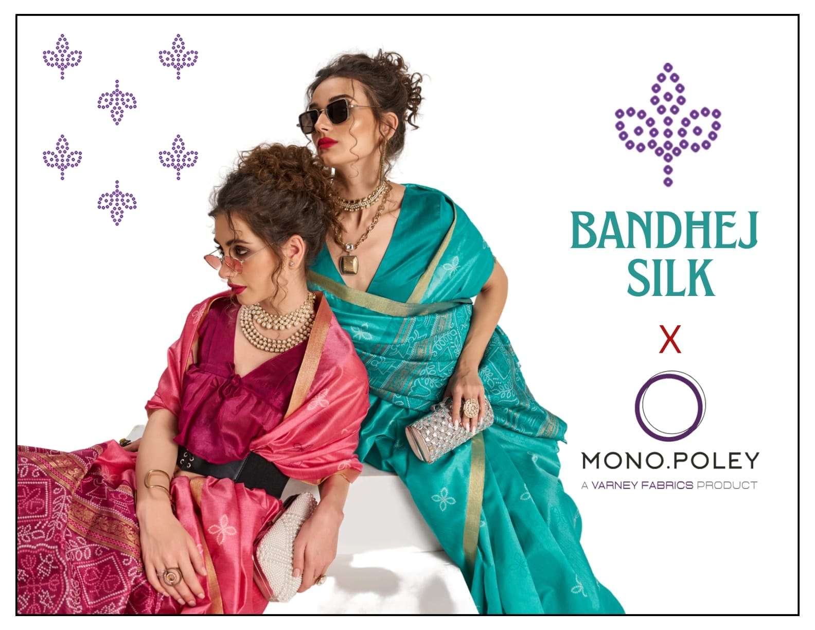   MONOPOLEY BANDHEJ SILK FABRIC ART SILK PATOLA WITH WEIVING...