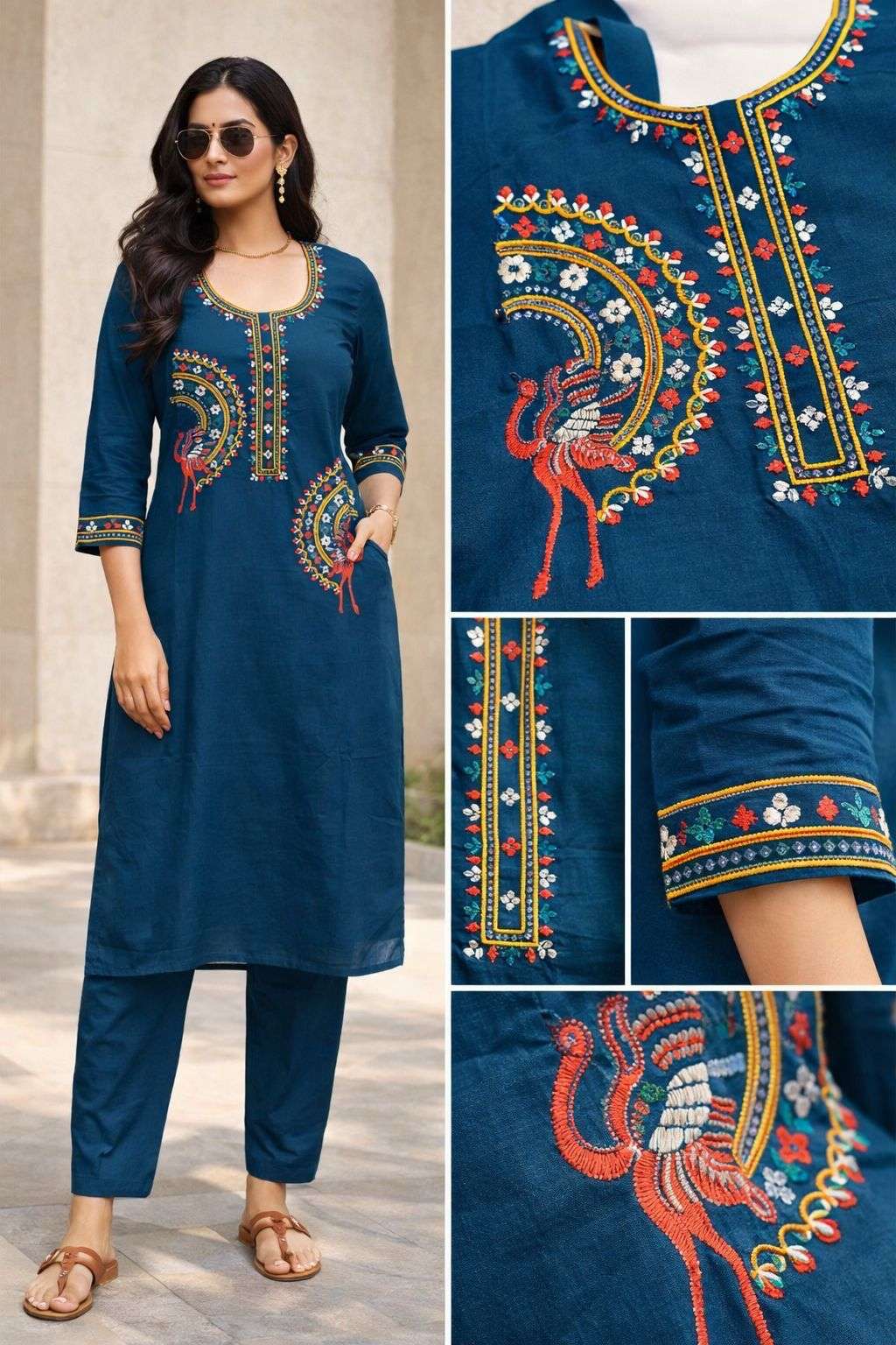 MR DABOO COTTON JAIPUR DESIGN CORD SET FESTIVAL CLOTH WHOLES...