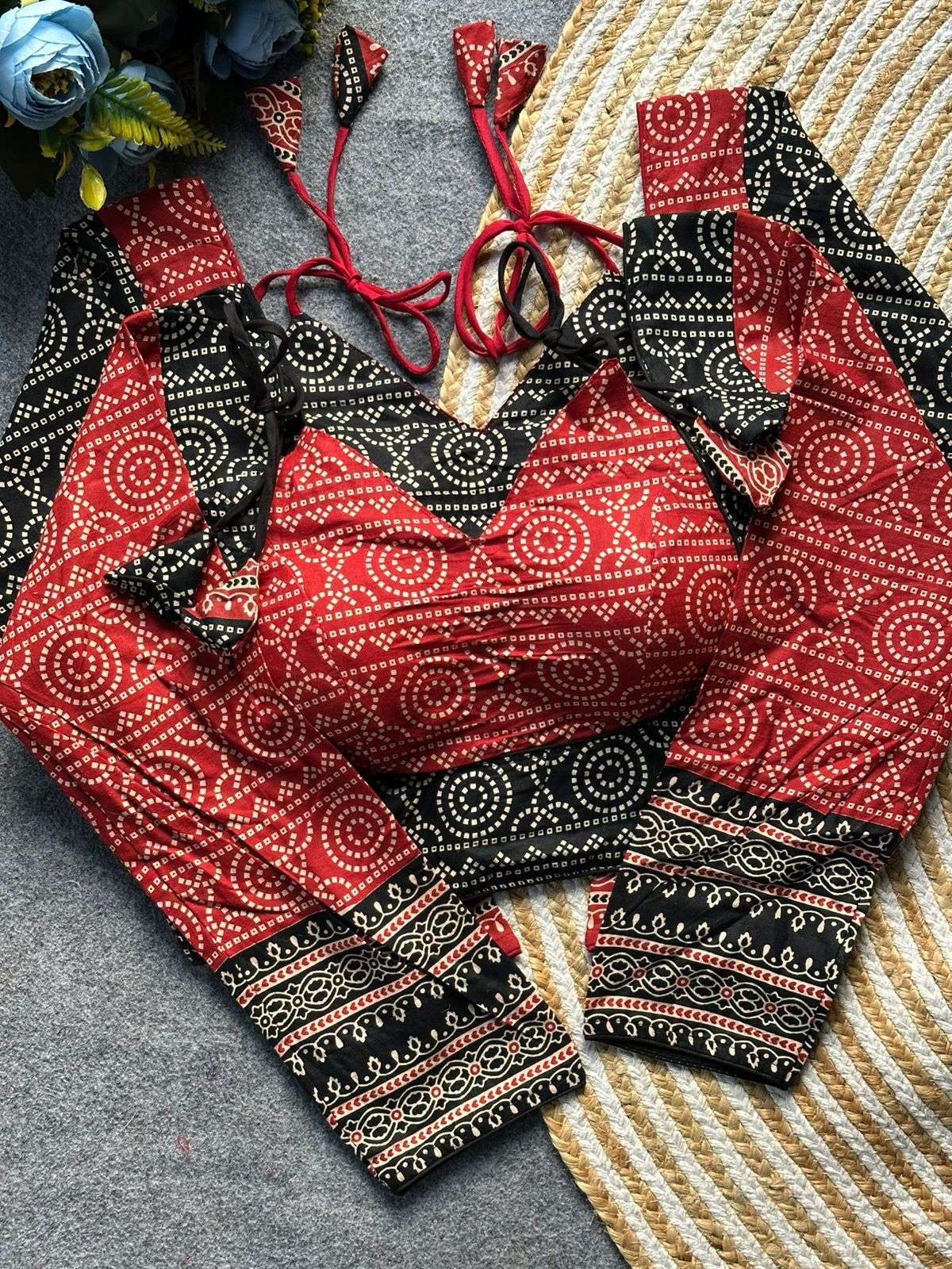   MUMTAZ10 ORIGINAL BEAUTIFUL AJRAKH COTTON FABRIC HALTER N...