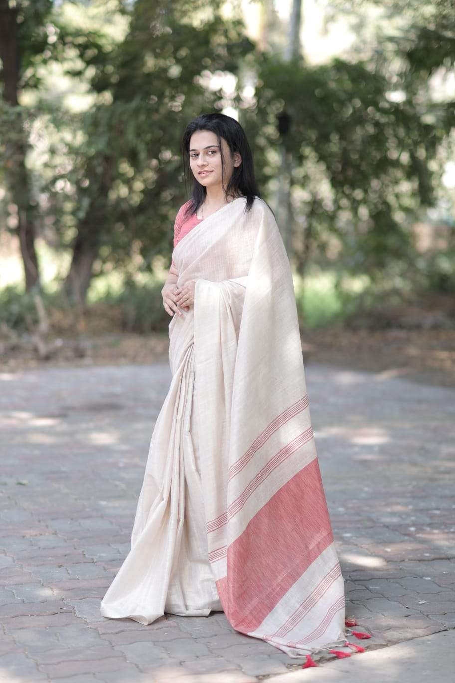 Mysore Sillka Pure Mysore Silk Soft Linen with Jacquard Wea...