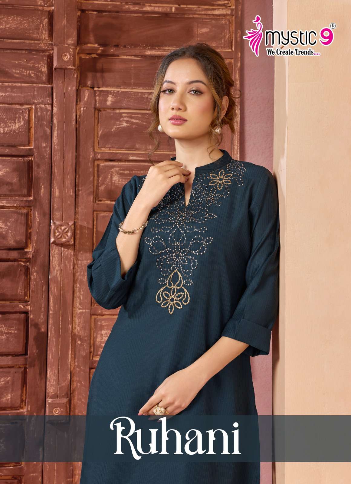 MYSTIC 9 RUHANI VOL 1 BERLIN DYED CO ORD SET WESTERN LOOK PA...