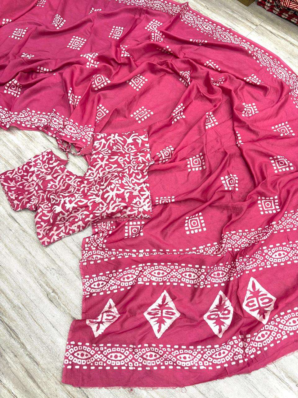   fancy fabric handmade Hand Block Print regular wear Saree ...
