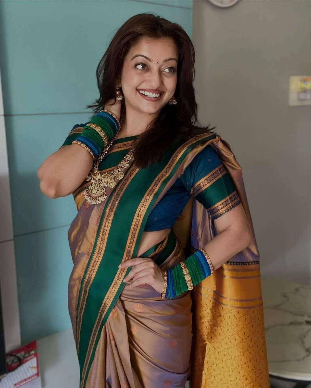 narayan ji Pure Narayanpeth Soft Banarasi Silk fabric regula...