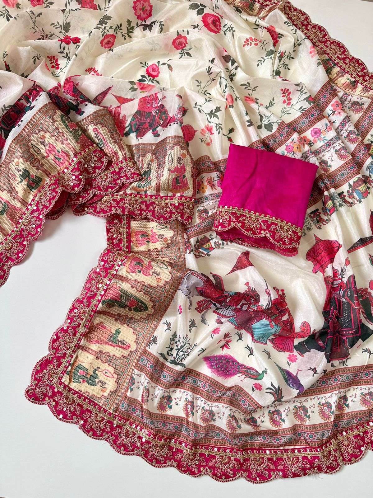  New arrival Designer Dola Banarasi  Weaving Fabric With Bea...