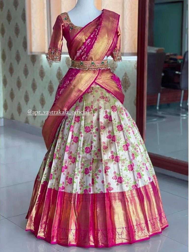 New Arrival Half and beautiful Kanjiveram Silk Fabric Zari L...