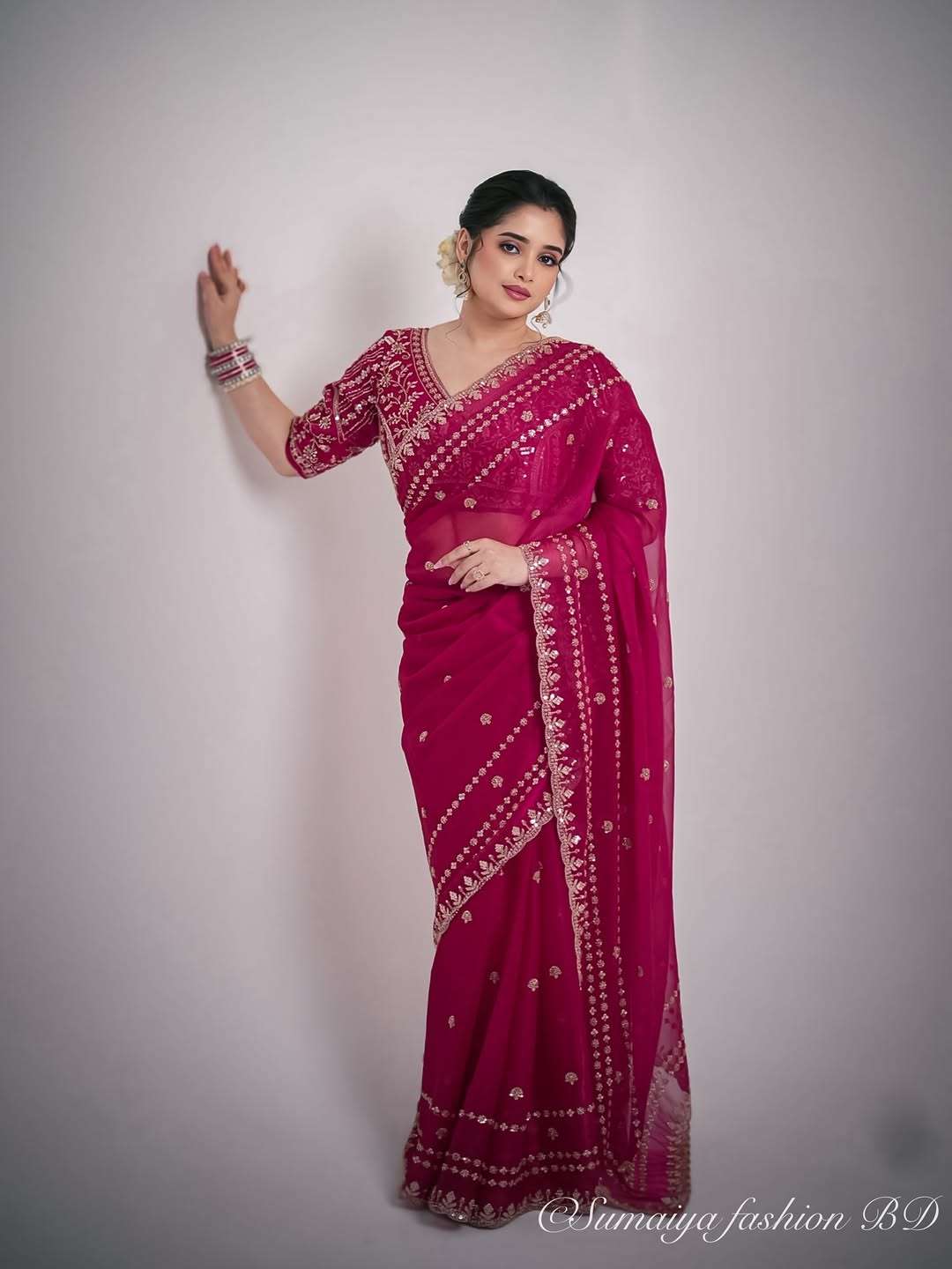 new designer and trending Jannat pure soft and fancy satin f...