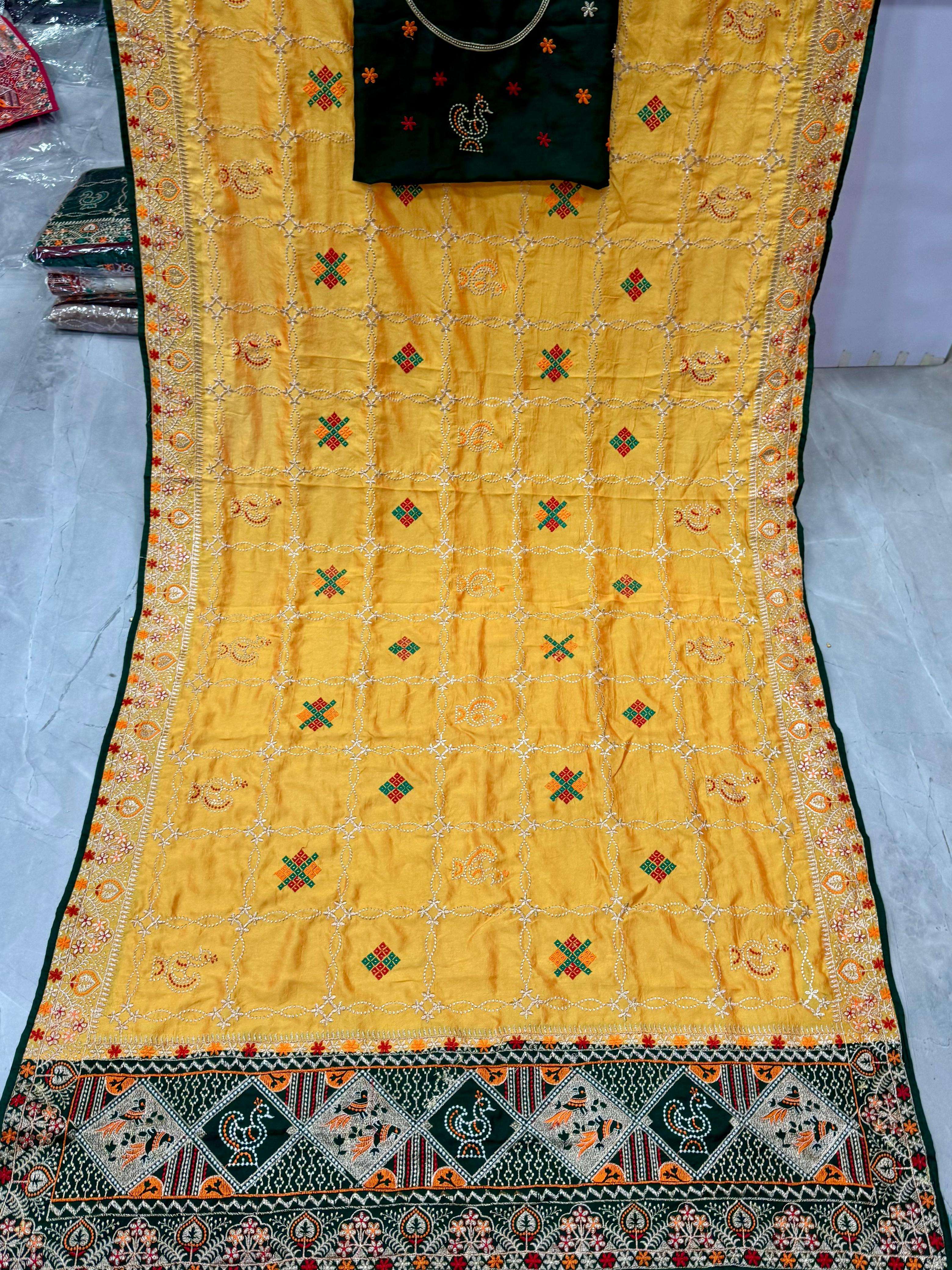  New Gharchola saree Vichitra Silk soft and comfortable fab...