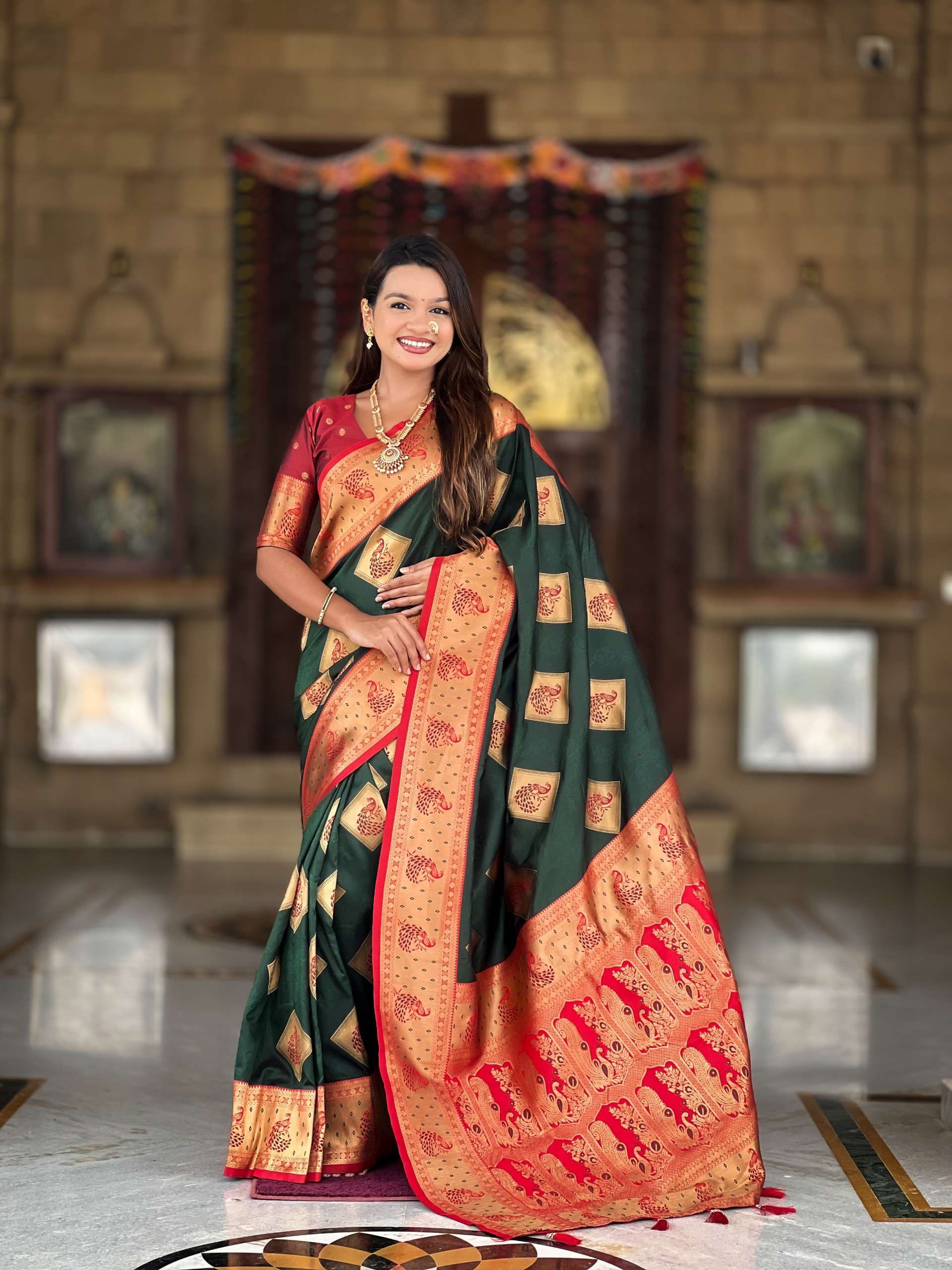 New Launch Apurva Soft Banarasi silk fabric with zari weavin...
