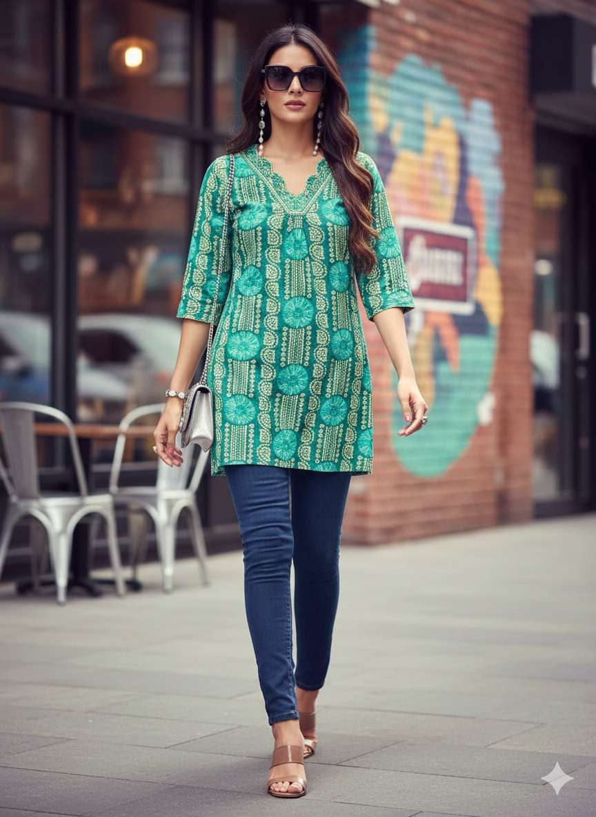 NEW STYLE NECK SHORT KURTI DESI FASHION VIRAL LOOK SUPPLIER ...
