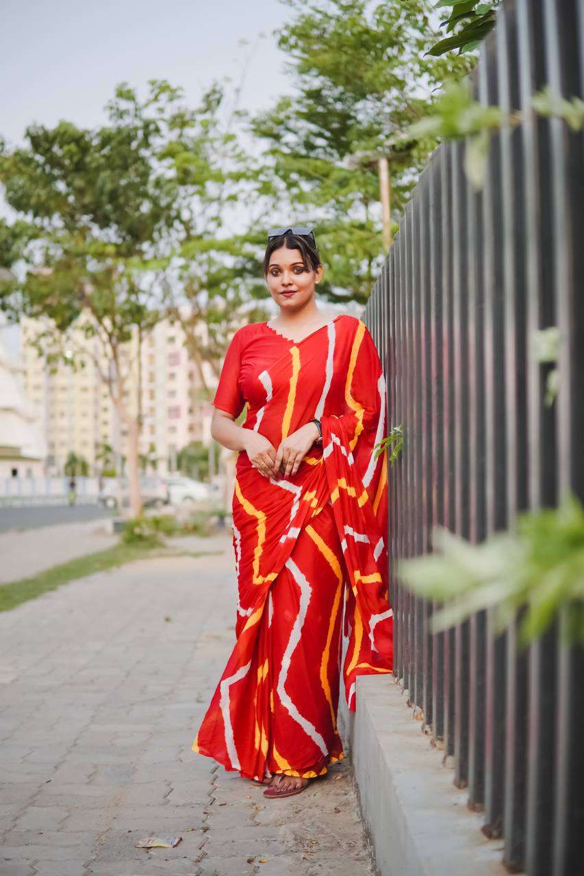  New Summer Collection Pure Chinoon Fabric Handmade Bandhe...